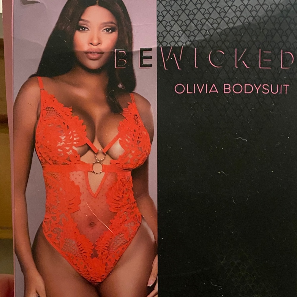 BeWicked Olivia Red Bodysuit NWOT